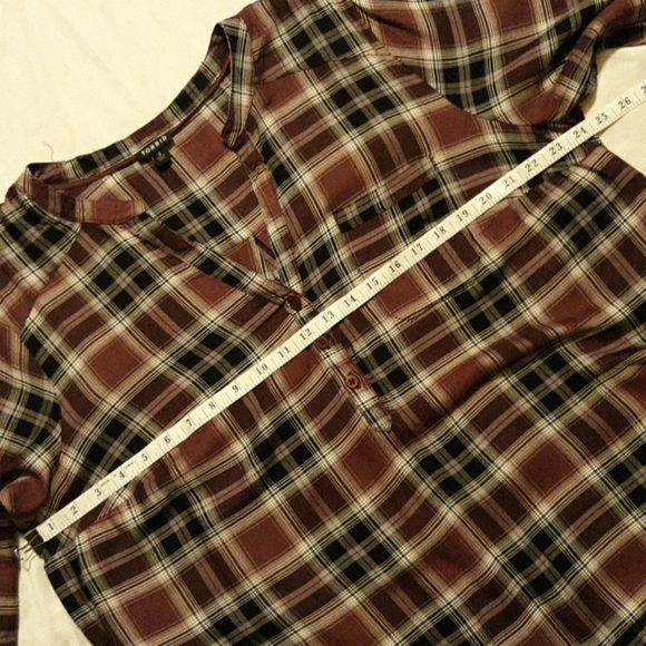 Plaid pattern half button down - Picture 8 of 11